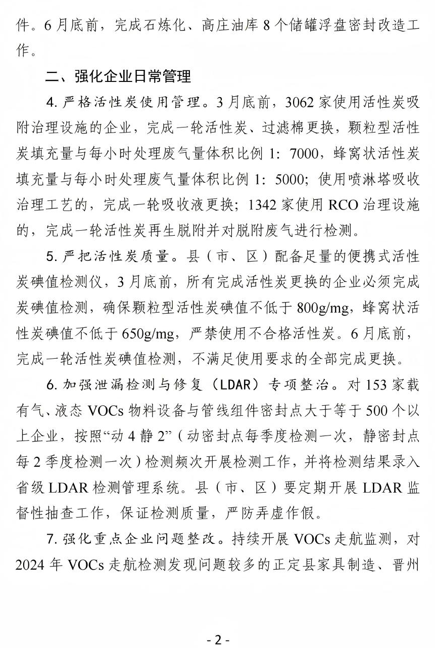 《石家莊市2025年揮發性有機物治理工作實施方案》(圖3)