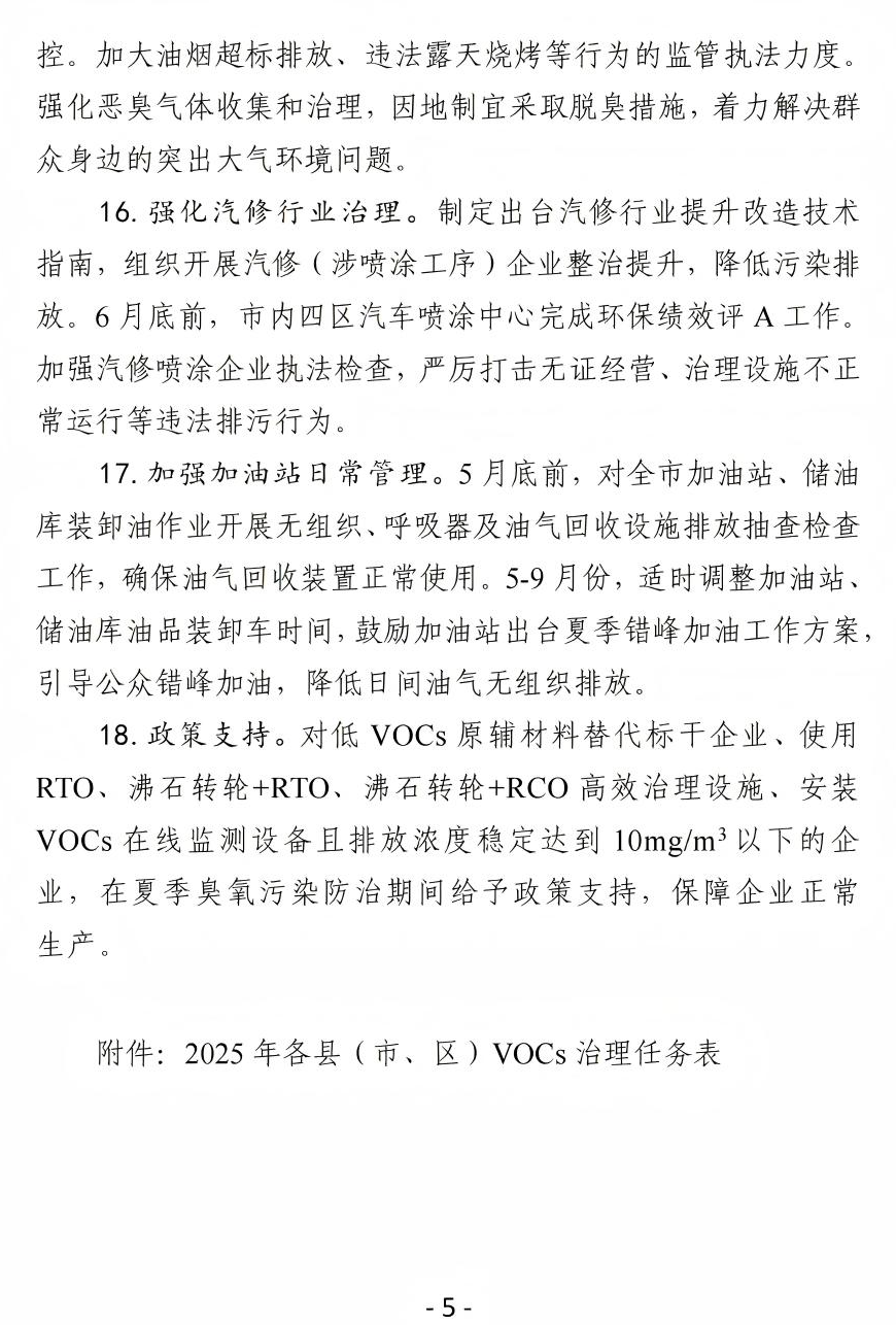 《石家莊市2025年揮發性有機物治理工作實施方案》(圖6)
